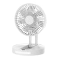 thumbnail image 4 of Ventilador de escritorio recargable, silencioso, 5 velocidades, con LED, pequeño mini Blanco, 4 of 8