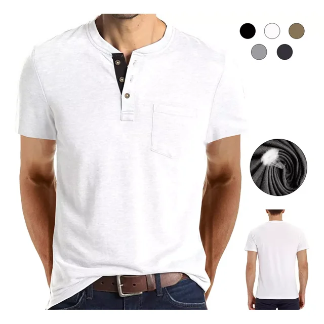 Camisas Para Hombre Manga Corta Playera Para Cuello Redondo