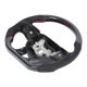 thumbnail image 5 of Volante de fibra de carbono Bling Bling tipo D con costuras rojas, 5 of 12