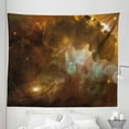 thumbnail image 1 of Constellation Tapestry, Dusty Nebula Spiral Galaxy of Stars Infinity, Fabric Wall Hanging Decor for Bedroom Living Room Dorm, 5 Sizes, Pale Coffee Mint Green, by Ambesonne, 1 of 1