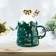 thumbnail image 3 of Taza de decorativa para árbol de Navidad, novedad pintada con tapa, taza de de 17 en hogar, de Navidad, uso verde Macarena Taza de café impreso, 3 of 7