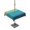 Brown Blue, variant on Outdoor Tablecloths with Umbrella Hole & Zipper, Teal Blue Khaki Ombre Round Tablecloths 60 Inch, Modern Abstract Gradient Art Waterproof Table Cloth, Patio/Pool/Picnic Table Covers
