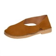 thumbnail image 2 of Viluyesy Women's Flat Sandals, Wide Width Hollow Up Breathable Closed Toe New Style Shallow Casual Shoes Brown 9.5, 2 of 8