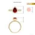 thumbnail image 5 of ANGARA Pear Lab Grown 1.15 Ct Ruby Halo Twisted Rope Shank Engagement Ring for Women in 14K Yellow Gold (Size-8x6mm) | July Birthstone, Anniversary, Jewelry Gift for Women | Lab-Grown Ruby Ring, 5 of 8