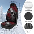 thumbnail image 7 of Uorisanigo Car Seat Cover for Front Only, Soft Plush Red Rose Skull High Back Seat Protectors, Heavy Duty Seats Cover Fits for Most Cars, Trucks, SUVs, Vans, Set of 2, 7 of 7