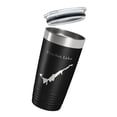 thumbnail image 3 of Pinchot Lake Map Tumbler Travel Mug Insulated Laser Engraved Coffee Cup Pennsylvania 20 oz Black, 3 of 5
