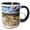 Black/White, variant on 3drose, Cliff Overlook at Blue Mesa in Petrified Forest National Park, 15oz Mug