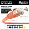 CAT6 Cable UTP Booted [Orange] [15 FT] [10 Pack] Professional