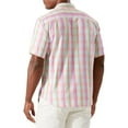 thumbnail image 2 of Tommy Bahama ST325843  Ombré Isles Plaid Silk Camp Shirt Very Berry S, 2 of 4