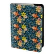 thumbnail image 2 of Pofeuu Blue Floral Print Travel Document Organizer Passport Holder Men Women for Family (6.5 in x 4.5 in),Wallet Holder Credit Card Clutch Bag Case, 2 of 5