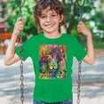 thumbnail image 3 of Tee Hunt Dean Russo Colorful Lion Head Youth T-Shirt Wild Life King Roar Kids, Green, Medium, 3 of 5