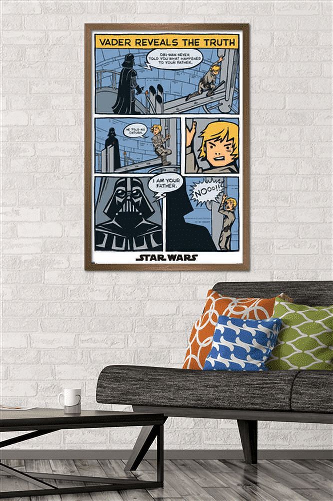 Star Wars: The Empire Strikes Back - Dual Panels Wall Poster, 22.375" x 34", Framed