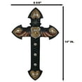 thumbnail image 2 of Patriotic Men In Blue Police Officer Badge With USA Flag Eagle Wings Wall Cross, 2 of 9