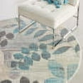 thumbnail image 6 of Nourison Tranquil Farmhouse Ivory/Light Blue 4' x round Area Rug, (4 Round), 6 of 8
