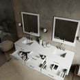 thumbnail image 4 of Castor 84 in W White Double Bath Vanity, Cultured Marble Top, and 36 in Mirrors, 4 of 10