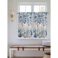 thumbnail image 2 of Blue Coastal Starfish Bathroom Window Curtain, Beach Nautical Shell Eucalyptus Vintage Light Filtering Coffee Kitchen Curtains, Bedroom Living Room Curtains 2 Panel 84"x54", 2 of 6