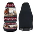 thumbnail image 6 of XYZCANDO Automotive Seat Protector Cover 2 pcs Car Seat Covers Car Front Seat Covers Interior Decor Breathable Truck SUV, Horse Pattern, 6 of 10