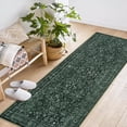 thumbnail image 5 of Area Rugs for Living Room Bedroom, Large Washable Rug, Vintage Floral Boho Non Slip Low Pile Carpet Indoor Dining Room and Kids Room Dark Green 6 * 9 ft, 5 of 9