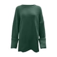 thumbnail image 5 of Women's Clothing Casual Pullover Knit Sweaters Minimalist Spring Summer Wear Oversized Sweater Winter Top Soft Comfortable Loose Fit Round Neck Long Sleeve Streetwear Tunic, 5 of 5