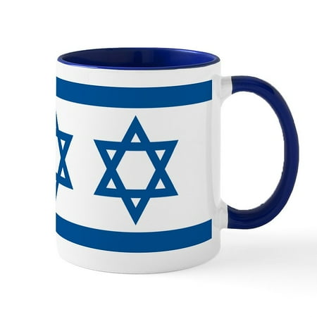 

CafePress - Israel Flag Mug - 11 oz Ceramic Mug - Novelty Coffee Tea Cup