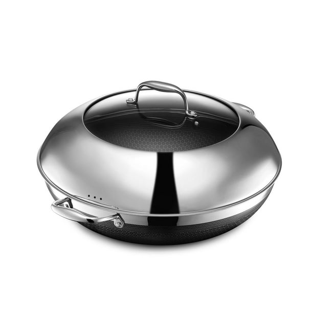 Hexclad 14 Inch Hybrid Nonstick Wok and Lid Dishwasher and Oven