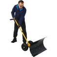 thumbnail image 4 of Tabaray Snow Shovel with Wheels - 29" Blade, Adjustable Angle Handle, Ergonomic Design for Quick Snow Removal, 10" Wheels (Yellow), 4 of 7