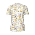 thumbnail image 5 of Wukai Rabbit And Milk Tea Print Men's Short-Sleeved Mesh T-Shirt,Quick-Dry Short Sleeve Workout T-Shirt-XX-Large, 5 of 8