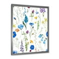 thumbnail image 2 of Designart 'Blue Wildflowers With Leaves I' Traditional Framed Art Print, 2 of 4