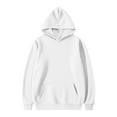 thumbnail image 5 of Women’s Oversized Hoodie – Long Sleeve Pullover Sweatshirt with Front Pockets, Casual Loose Fit Fleece Top for Fall and Winter Outfits White, 5 of 5