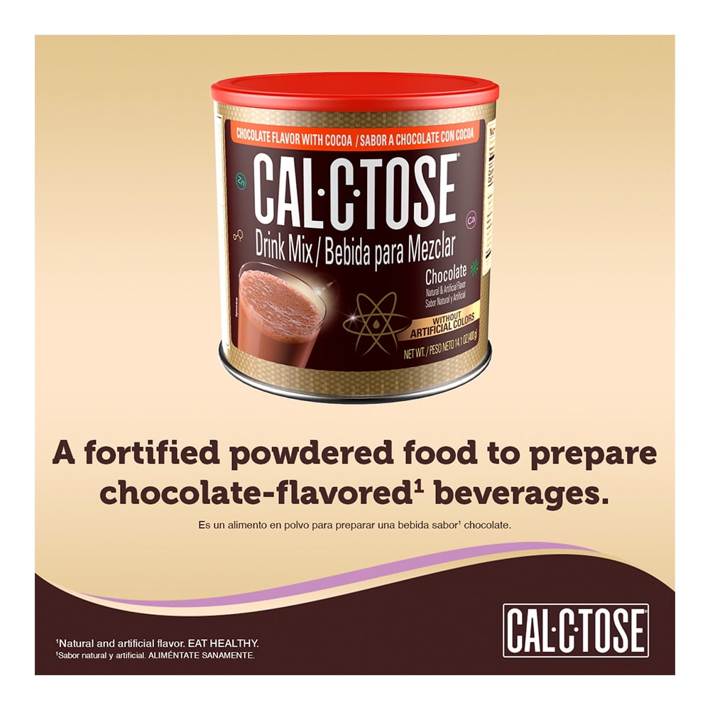 Cal-C-Tose Chocolate Milk Powder Mix for Kids, 14.1oz, 3 pack