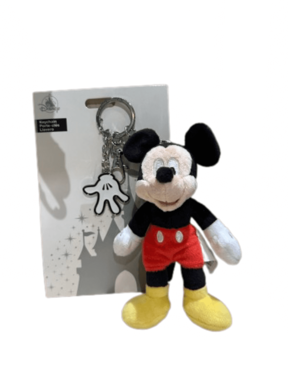 Disney Mickey Plush Keychain with Glove Charm, Multicolor
