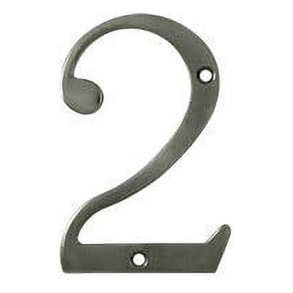 Deltana RN4-2U15A 4 in. House Numbers, Antique Nickel - Solid Brass