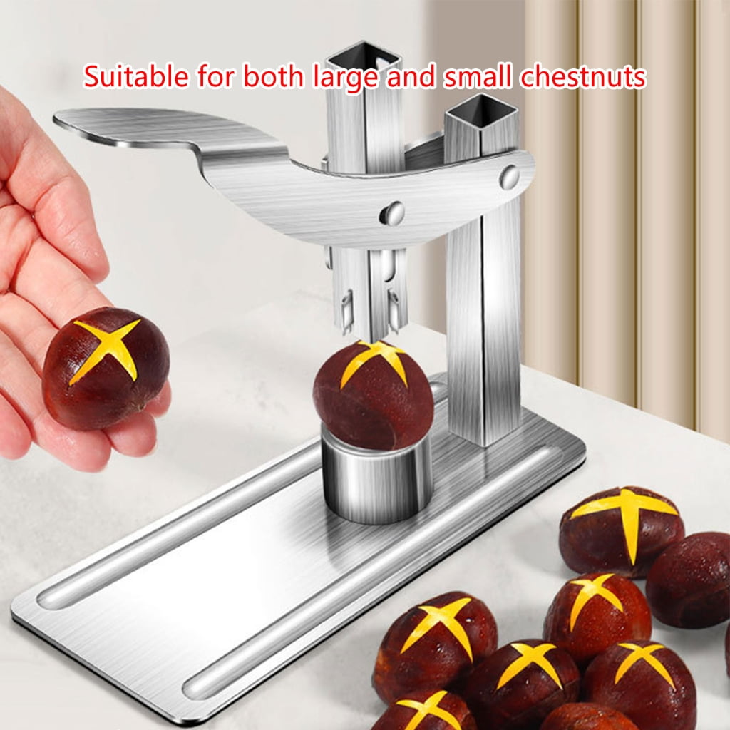 304 Stainless Steel Chestnut Cutter & Nut Opener - Ergonomic Non-Slip Handle For Walnuts, Kitchen Use - View #13