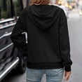 thumbnail image 5 of Yokua Women's Hoodies Casual Long Sleeve Quilted Half Button Drop Shoulder Pullover Tops Loose Drawstring, 5 of 8