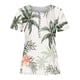 thumbnail image 4 of Puntoco 2024 Tops de moda de verano para mujer con cuello en V casual manga corta estampado abotonado básico fruncido corsé túnica tops plisados camisetas blusas, 4 of 5