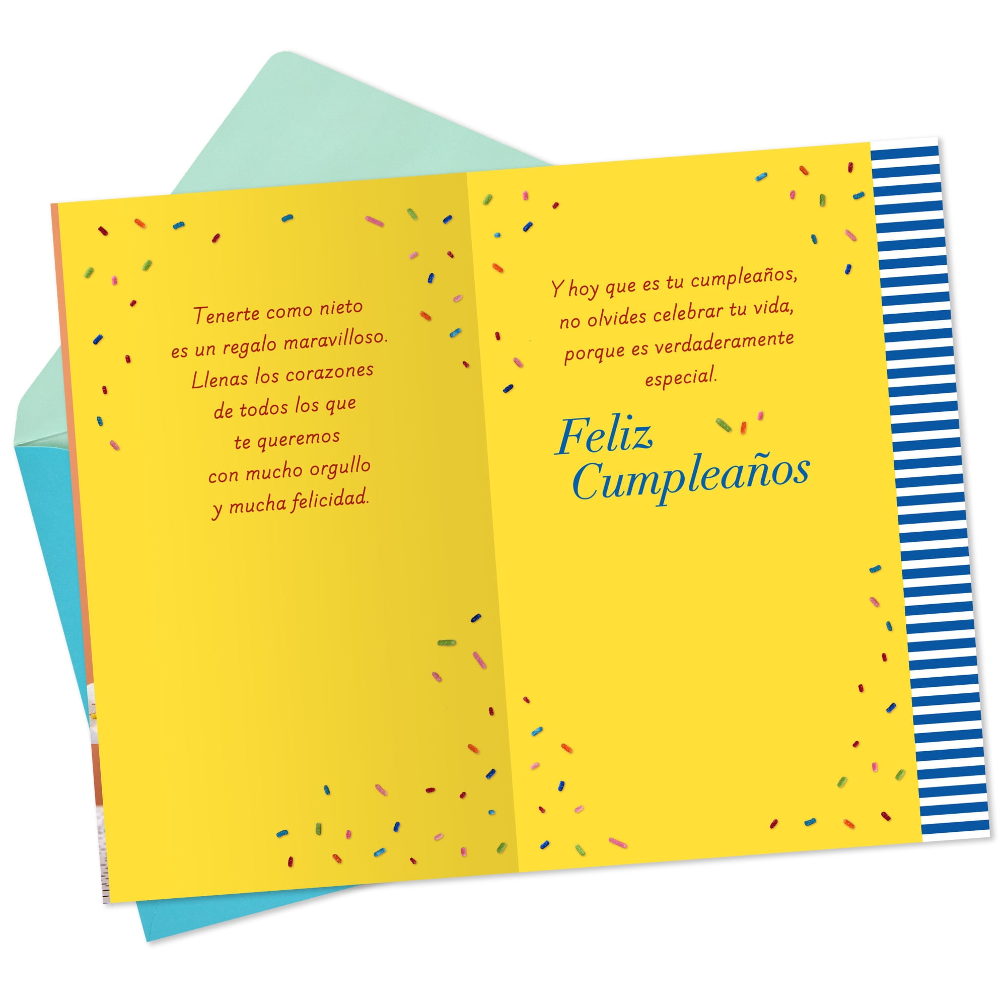 Hallmark VIDA Spanish-Language Birthday Card for Grandson (You Are A Gift)