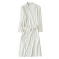 thumbnail image 1 of LSLJS Unisex Breathable Color Bathrobe Splicing Home Clothes Robe Coat, Robes Gifts for Women, 1 of 4
