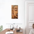 thumbnail image 3 of Elephant Stock Wood Carved Buddha Wall Art - Vertical Multi Panel Canvas - Living Room Wall Decor - Religion And Spirituality Multi Panel - Brown And Beige Decor - 12" x 27", 3 of 8