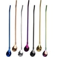 thumbnail image 1 of Cuchara mezcladora para bebidas frías y calientes, materiales de alta calidad utilizados en pajitas de acero inoxidable, pajitas reutilizables para beber diseñadas para proteger el medio ambiente y, 1 of 6
