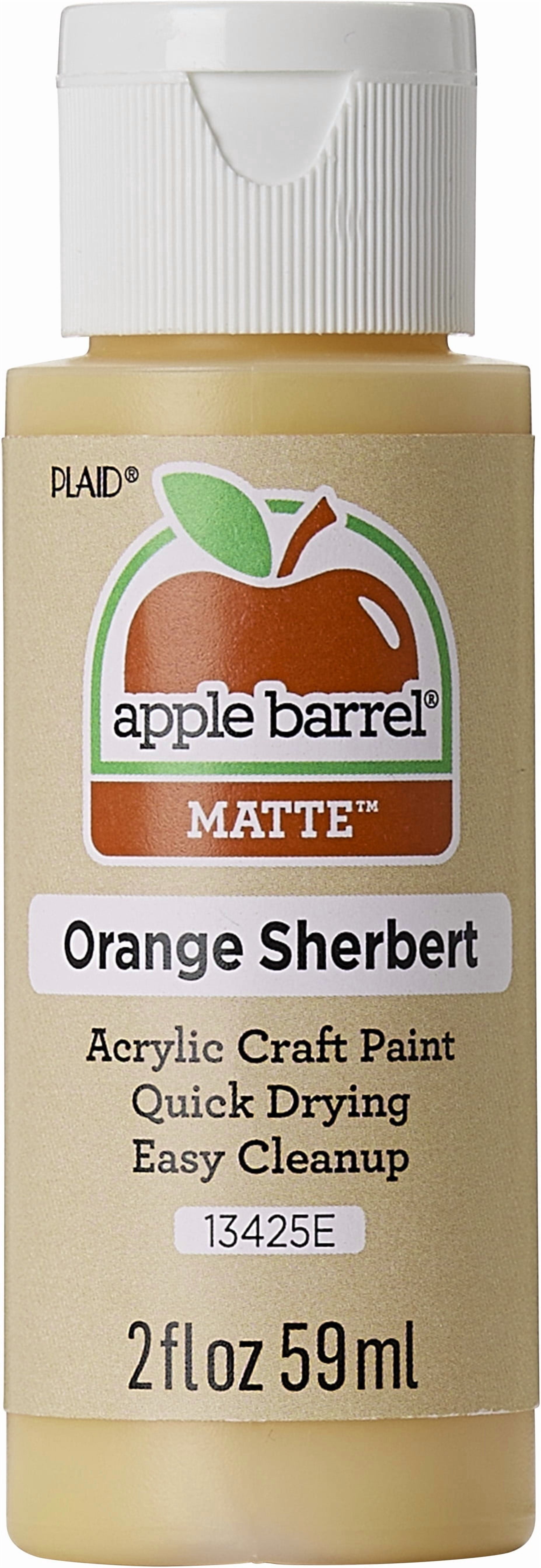 (8 pack) Apple Barrel Acrylic Craft Paint, Matte Finish, Orange Sherbert, 2 fl oz