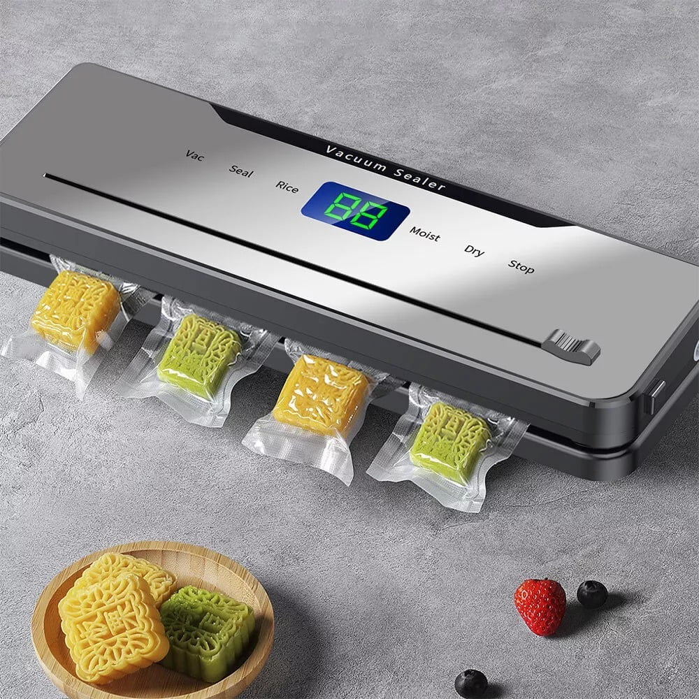 Powerful Commercial Vacuum Sealer Machine, 5 Modes, 65Kpa Suction, for Meat, Seafood, & Grains, Includes 30 Free Bags
