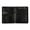 Color:Black, variant on Leather Conference Folder Multiple Compartments Zippered Business Document Case with Clipboard Card Holder Pen Slot