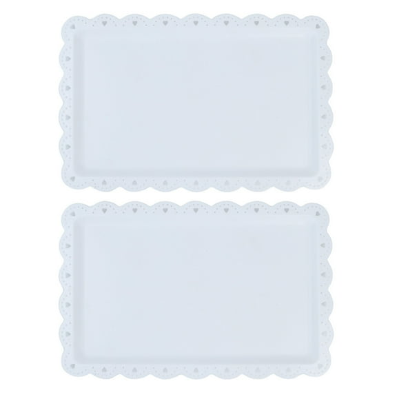 FUTUREORYY Dessert Display Stands Plastic 2Pcs for Displaying Cookies at Anniversaries 14.4X9.3X0.8in