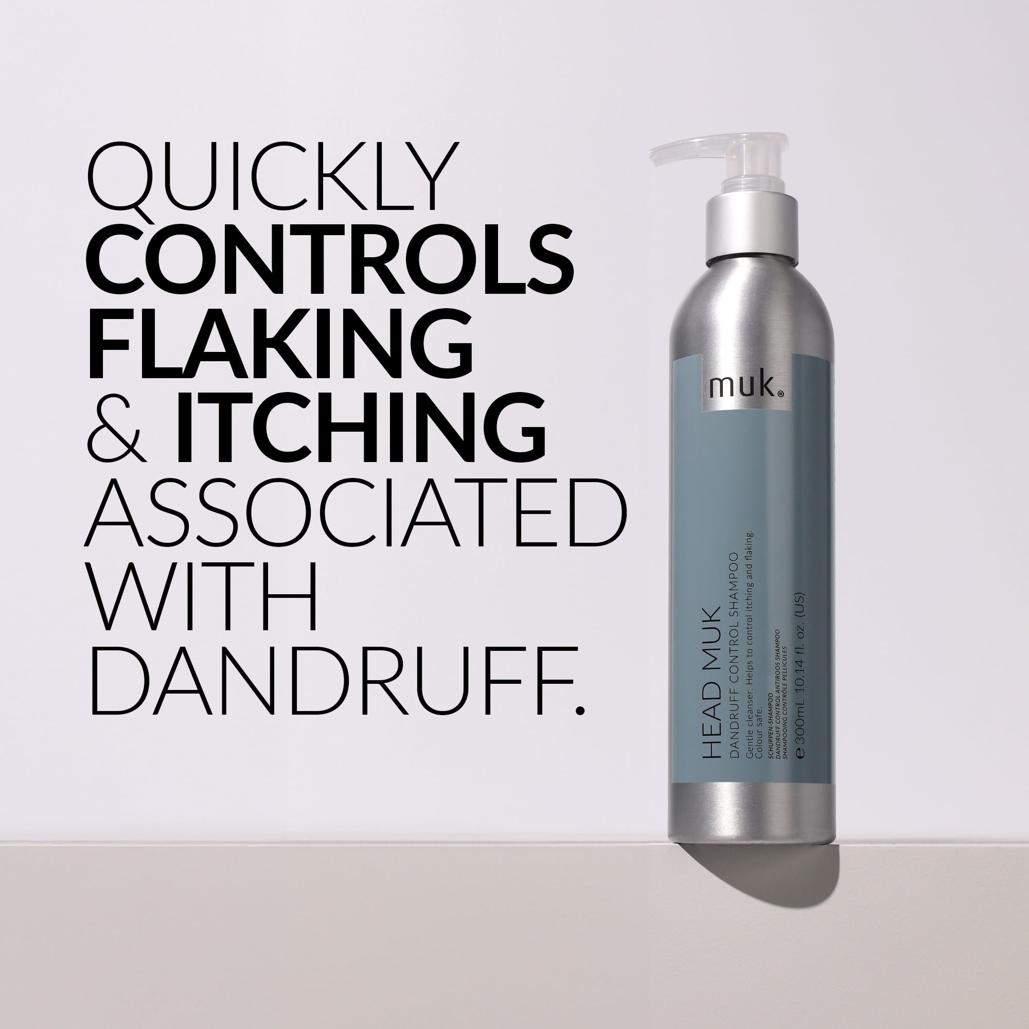 Muk Head Dandruff Control Shampoo, Anti Dandruff Shampoo, Scalp Care Shampoo, Flake Control Hair Cleanser for All Hair Types