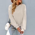 thumbnail image 2 of Haut de sous-Vêtements Thermiques Liquidation Chandail à Capuchon en Polyester pour Femmes Chandails en Molleton Col Rond Femmes Tendance Décontracté Manches Longues Hauts Adolescentes Chandail en Molleton Col Rond Vêtements Tenues 2024, 2 of 5