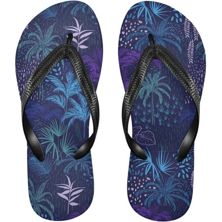 

Coolnut Summer Tropical Forest Flip Flops Sandals for Women/Men Soft Light Anti-Slip for Comfortable Walk Suitable for House Beach Travel - XS Indoor Outdoor