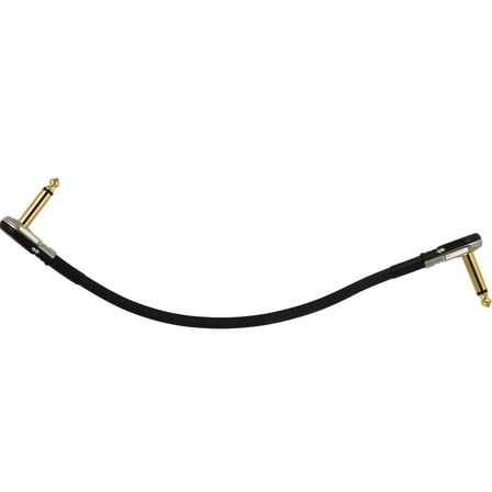 3 Ft S-Shape Castline Gold Mogami 2524 Guitar Pedal Board Patch Cable TS Low Profile Pancake Connector