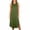 Green, variant on Asxite Womens Pajamas Casual Sleeveless Crew Neck Solid Pocket Side Slit Midi Sleep Dress