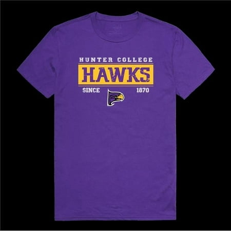 Hunter College Hawks Established T-Shirt, Purple - 2XL