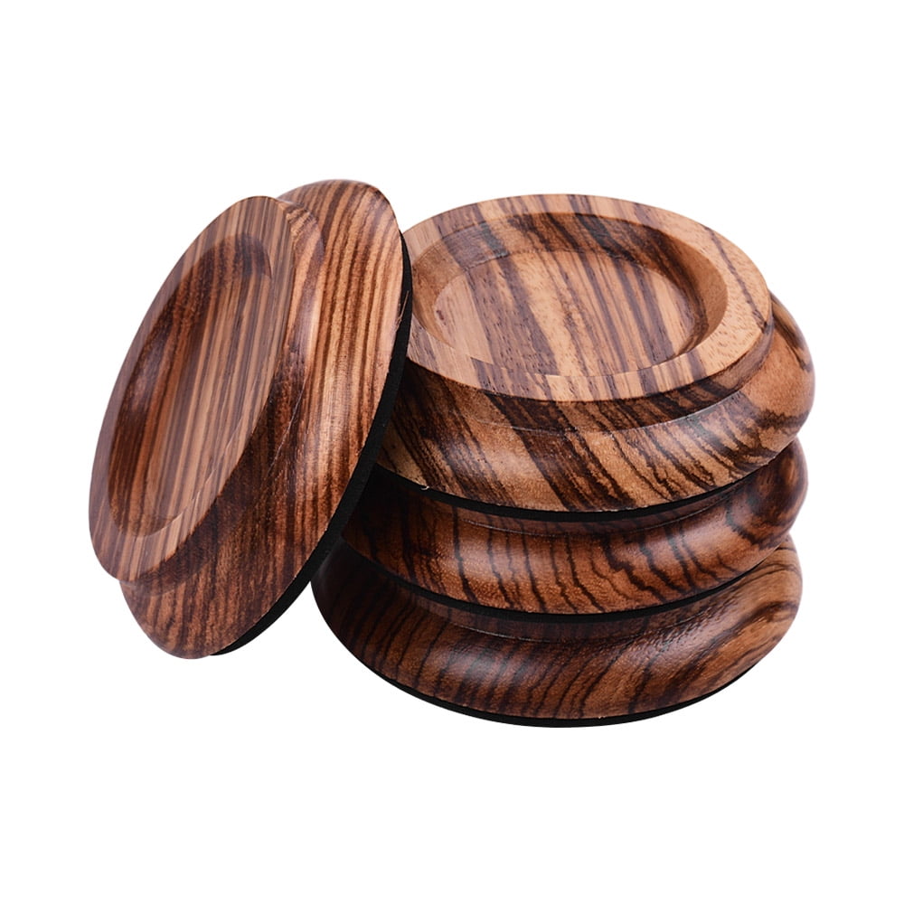 4pcs/Set Upright Piano Caster Cups Coaster Solid Wood with Antislip